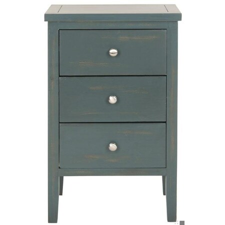 Safavieh Deniz End Table- Steel Teal - 26.8 x 14.2 x 16.9 in. AMH6628B